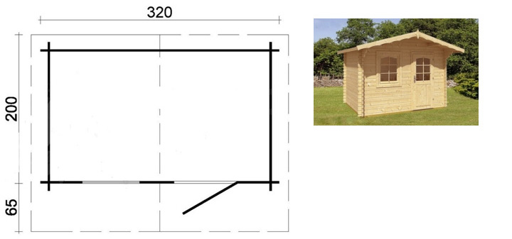 Проект дачного домика 3.2 х 2.65 м